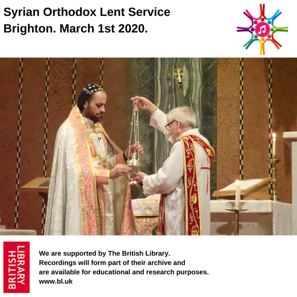 Syrian Orthodox Lent Service, 1st March 2020.&nbsp;Brighton