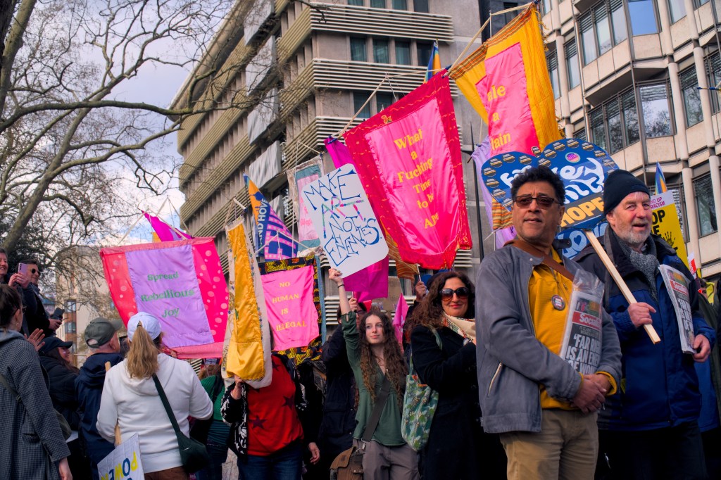 Together Against the Far Right, 28th March London. Soundscape & Comments